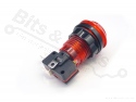 Push button Arcade/Joystick transparent red with lighting 24.2mm